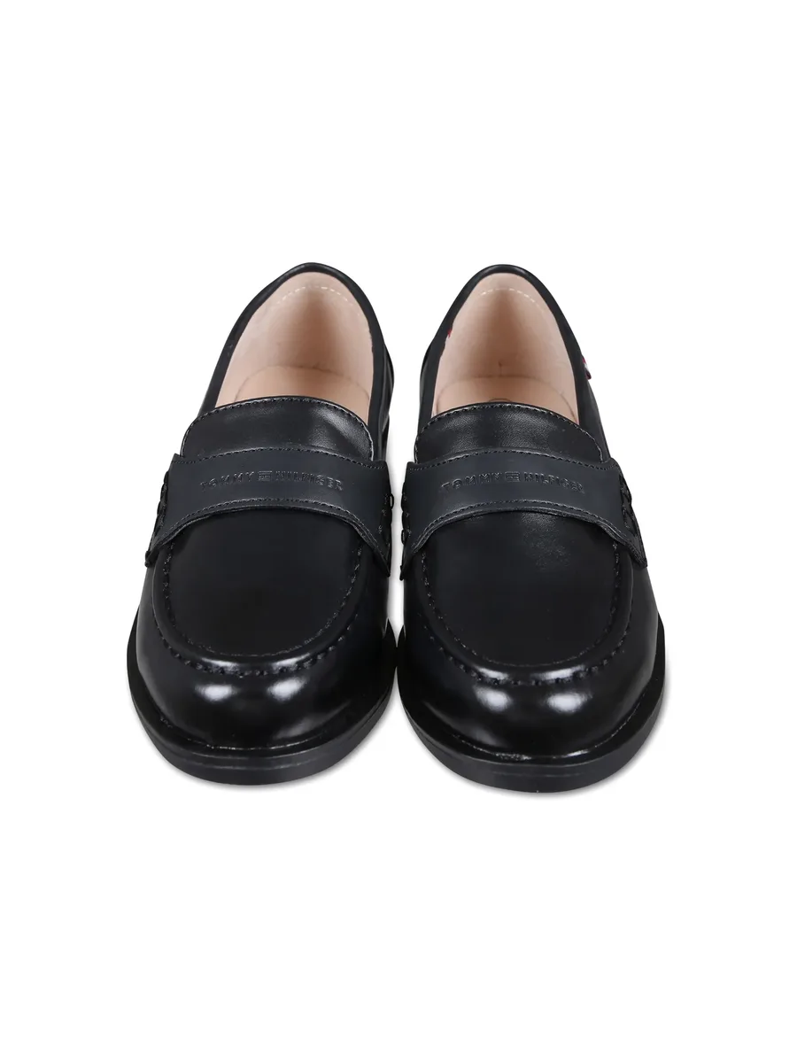logo-debossed leather loafers 6
