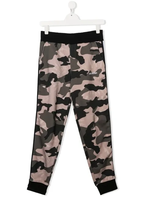 TEEN camouflage-print cotton trousers