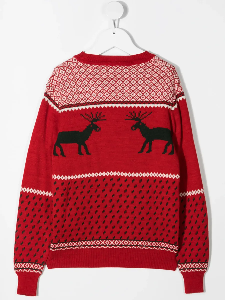 TEEN reindeer-motif intarsia-knit jumper 4