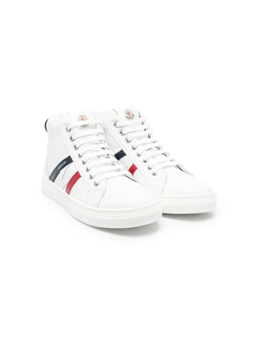 diagonal stripe print high-top sneakers 2