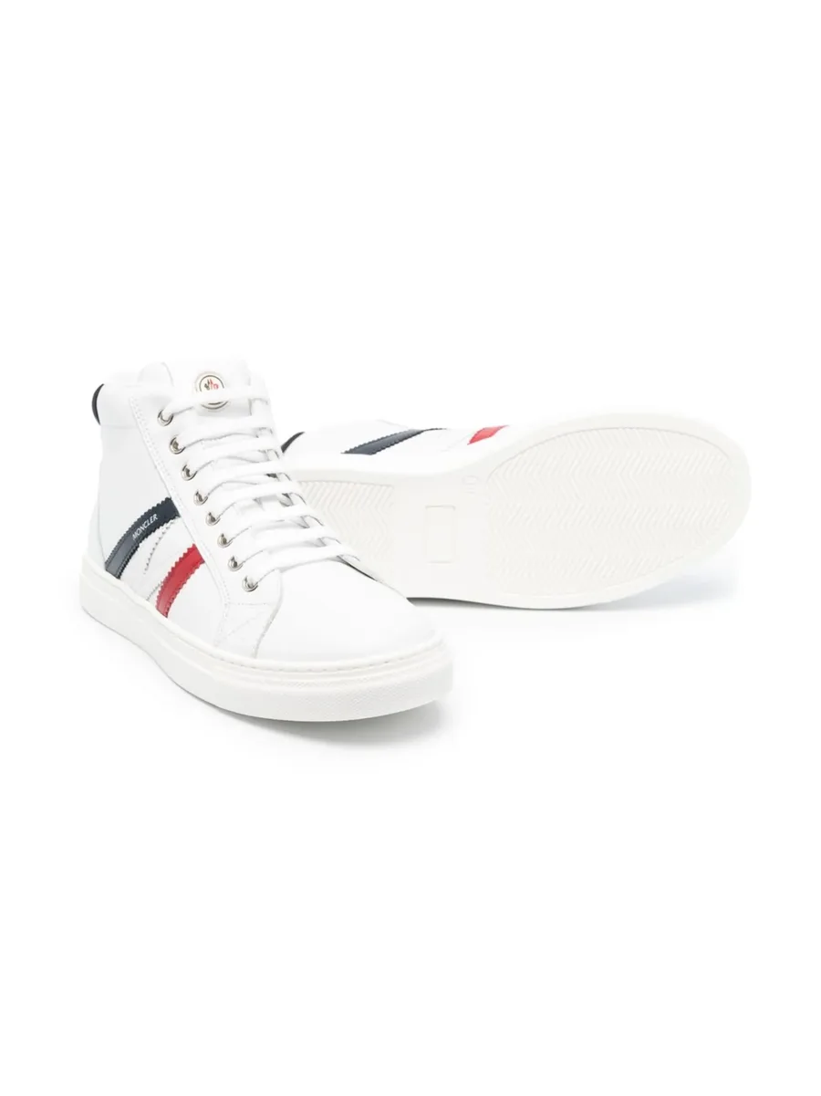 diagonal stripe print high-top sneakers 4