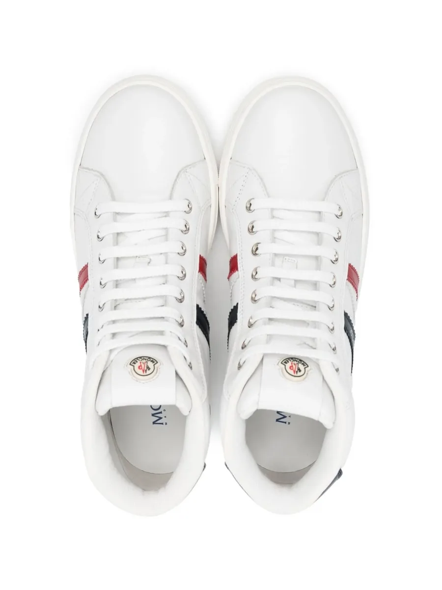 diagonal stripe print high-top sneakers 6