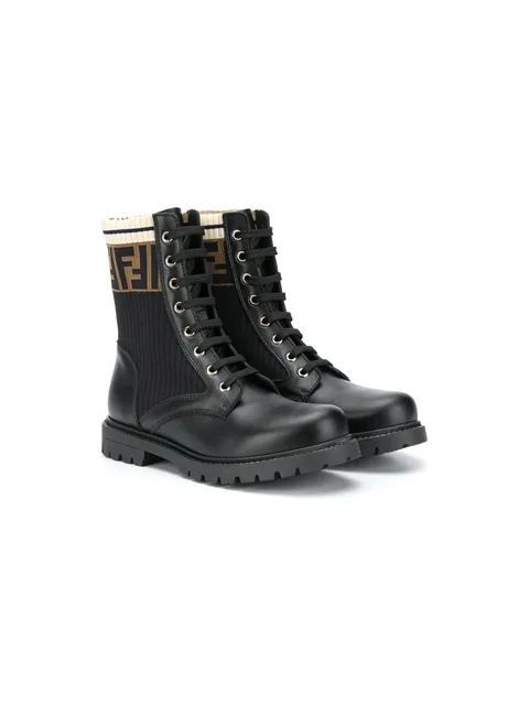TEEN lace up FF boots