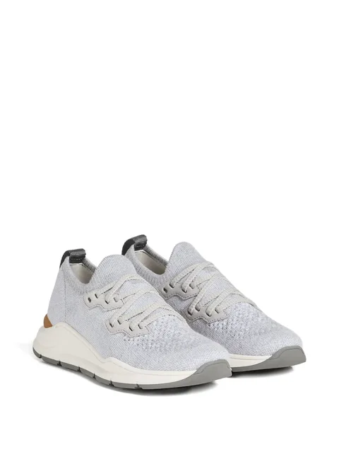 cotton chiné knit runners sneakers