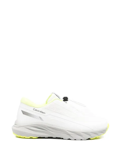 toggle-fastening panelled sneakers