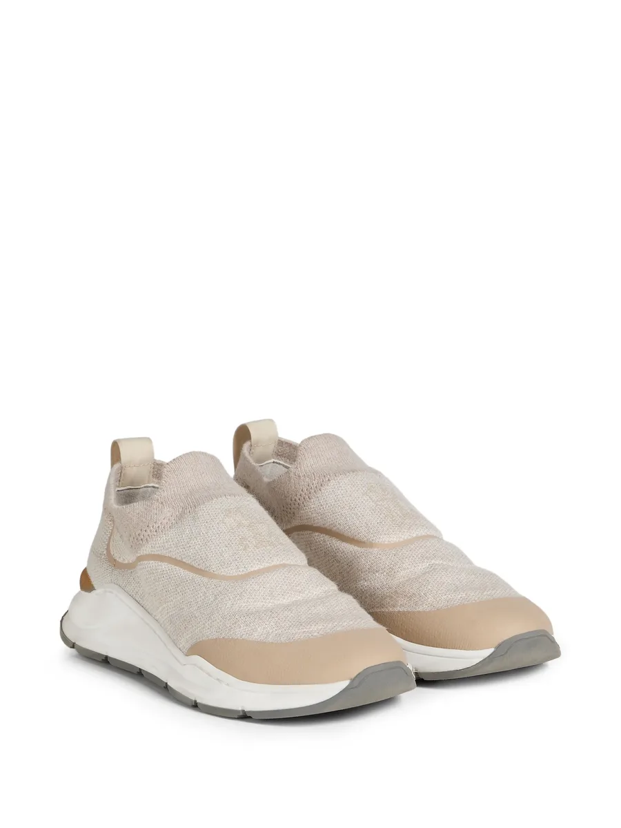 techno cotton knit runners with heat-bonded details 2
