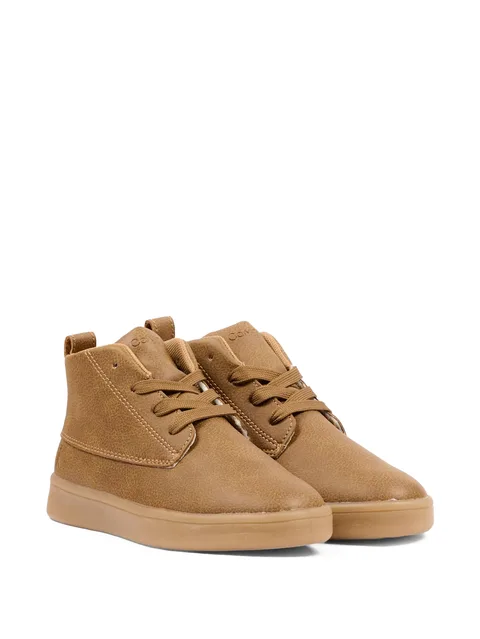 logo-embossed high-top sneakers