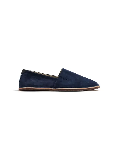 stripe-detail suede loafers