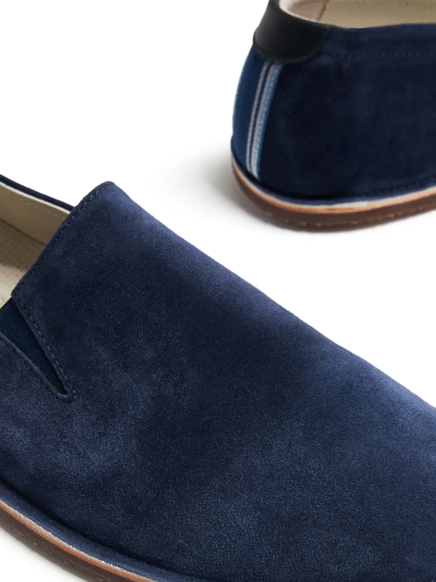 stripe-detail suede loafers 6