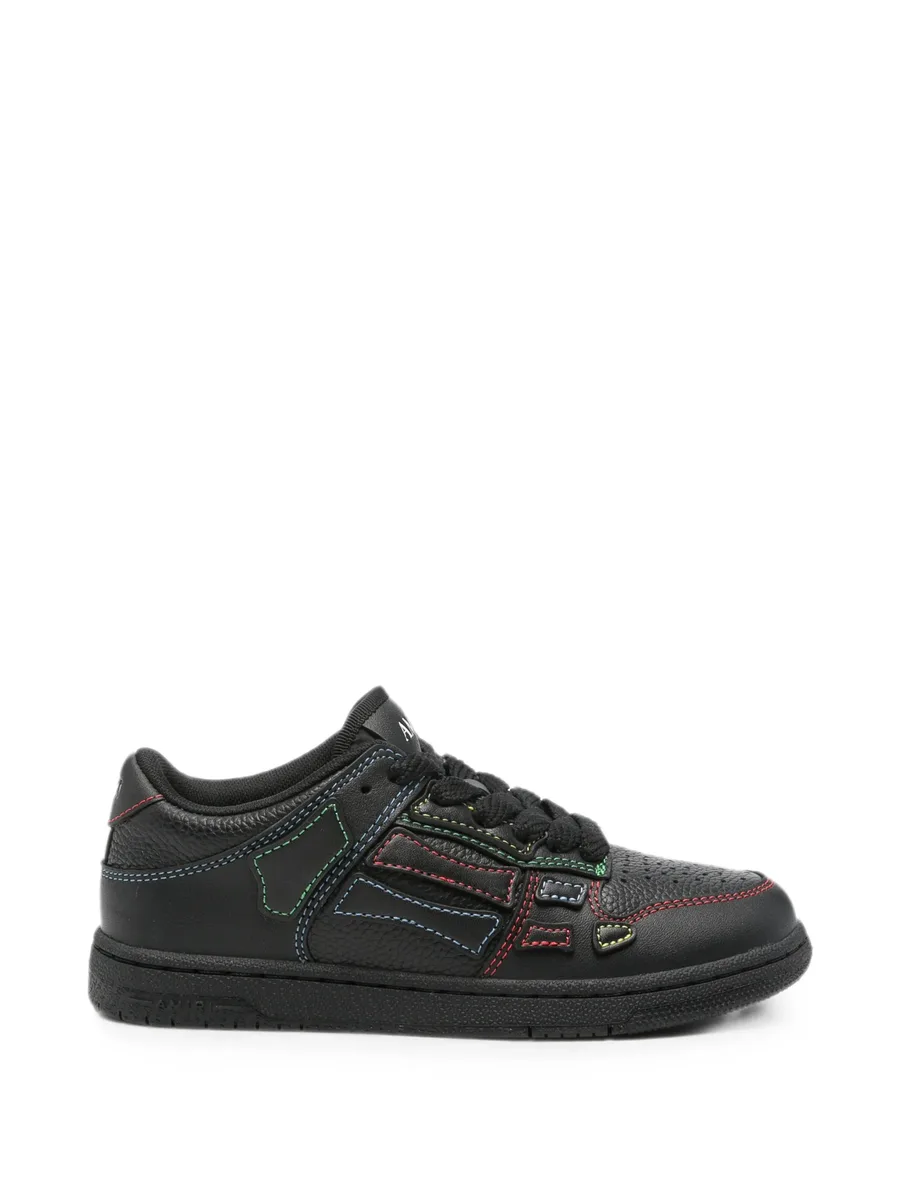 contrast-stitched perforated sneakers 2