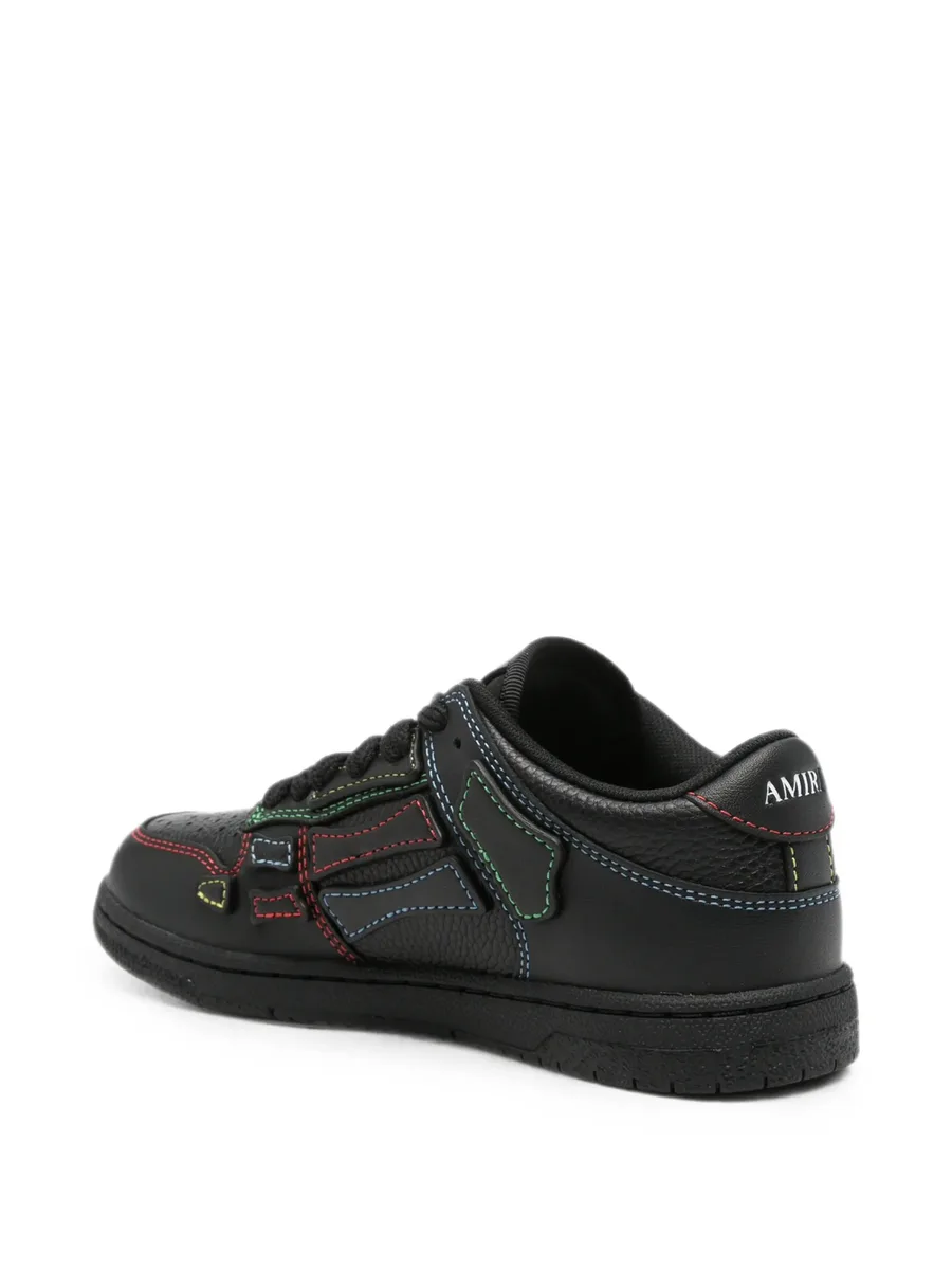 contrast-stitched perforated sneakers 4