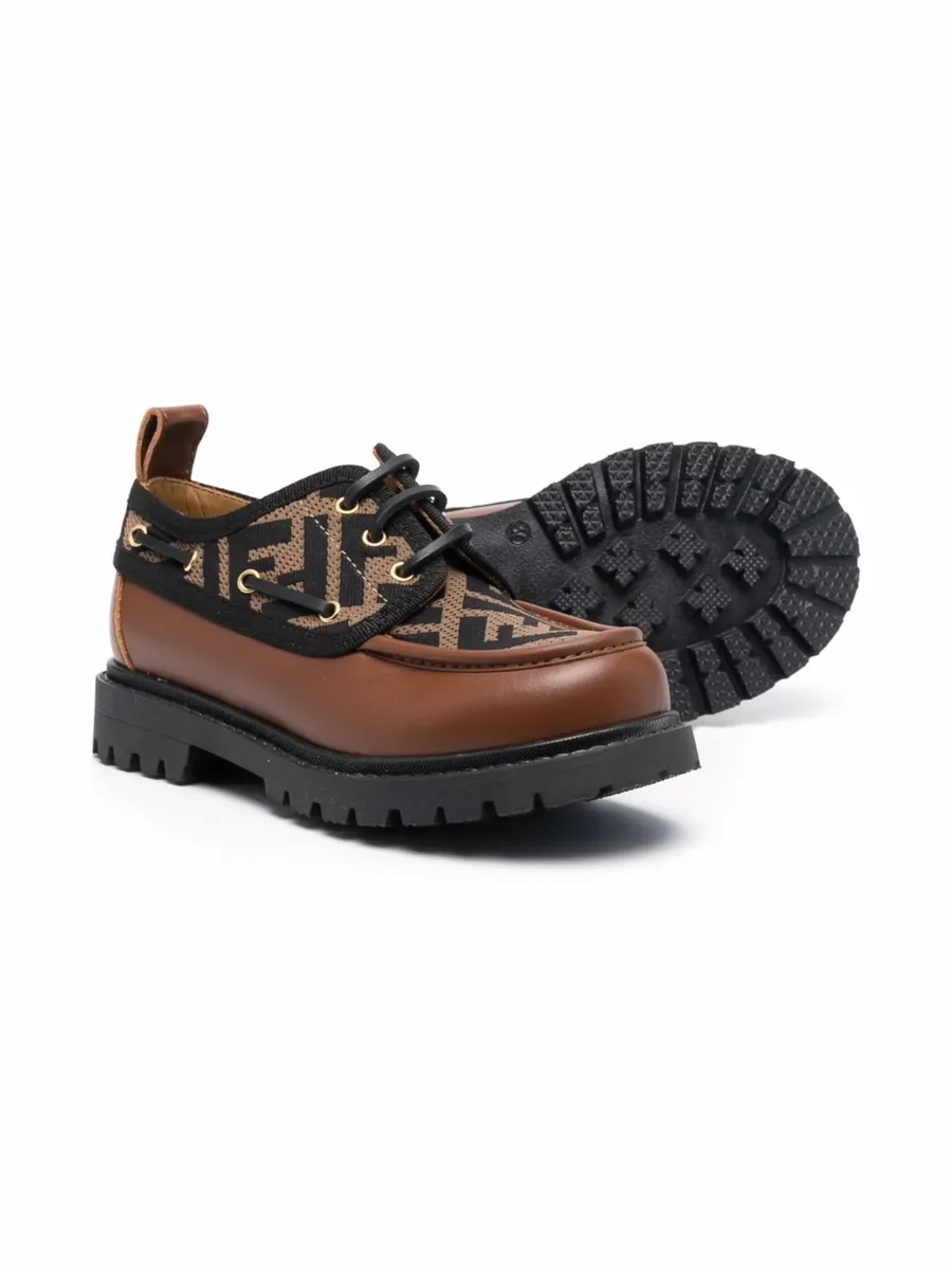 FF-logo lace-up shoes 4