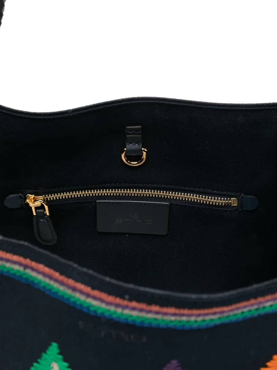 medium canvas Libra tote bag with embroidery 10