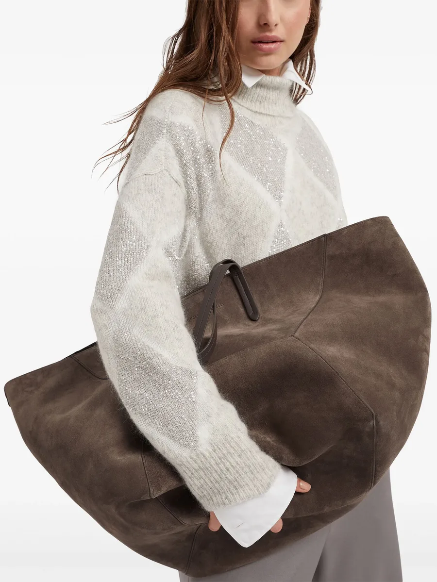 large BC Duo suede tote bag 4