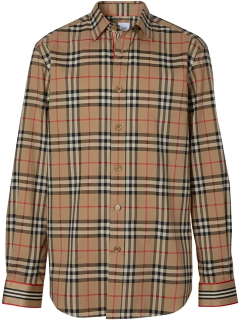 Icon Stripe cuff Vintage check shirt