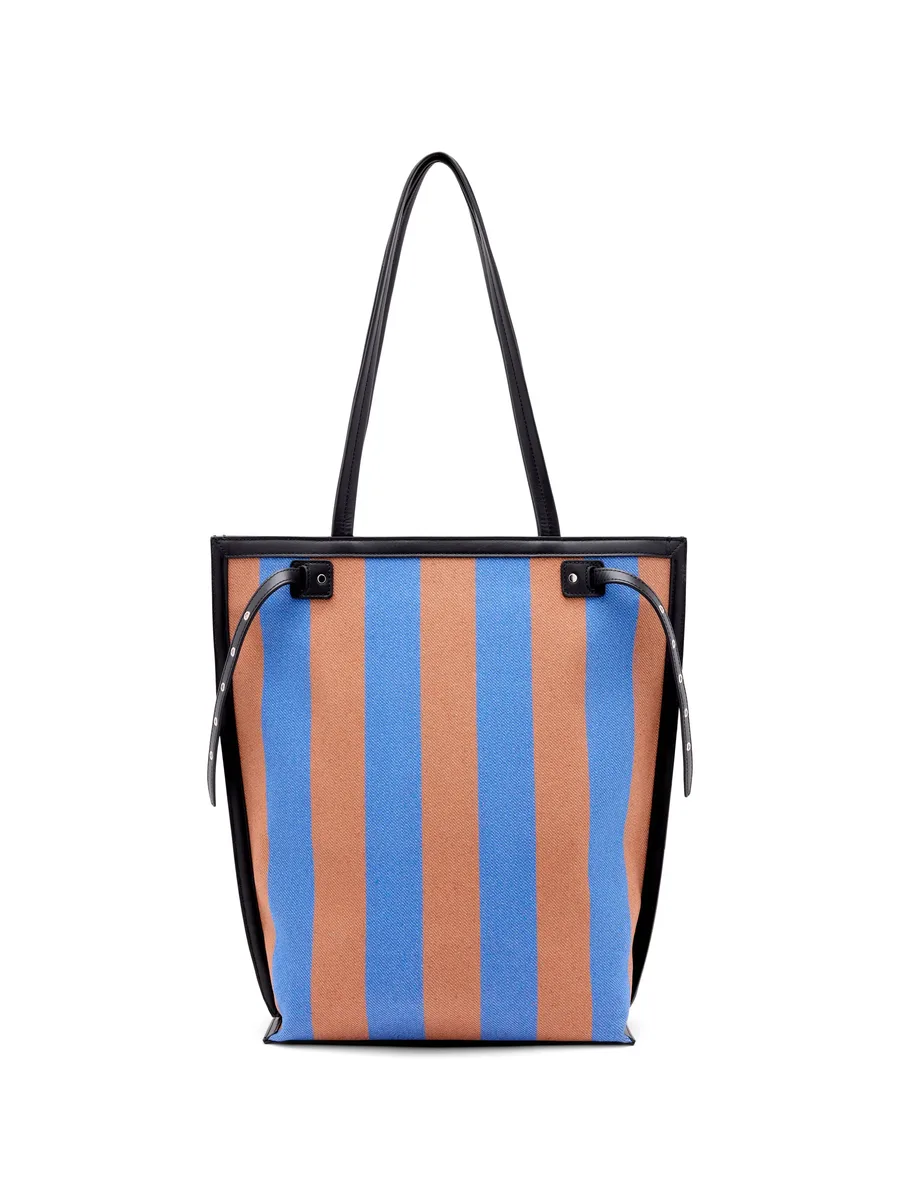 North South Days striped canvas tote bag 8