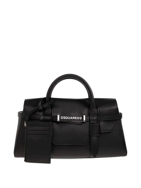 logo-lettering tote bag