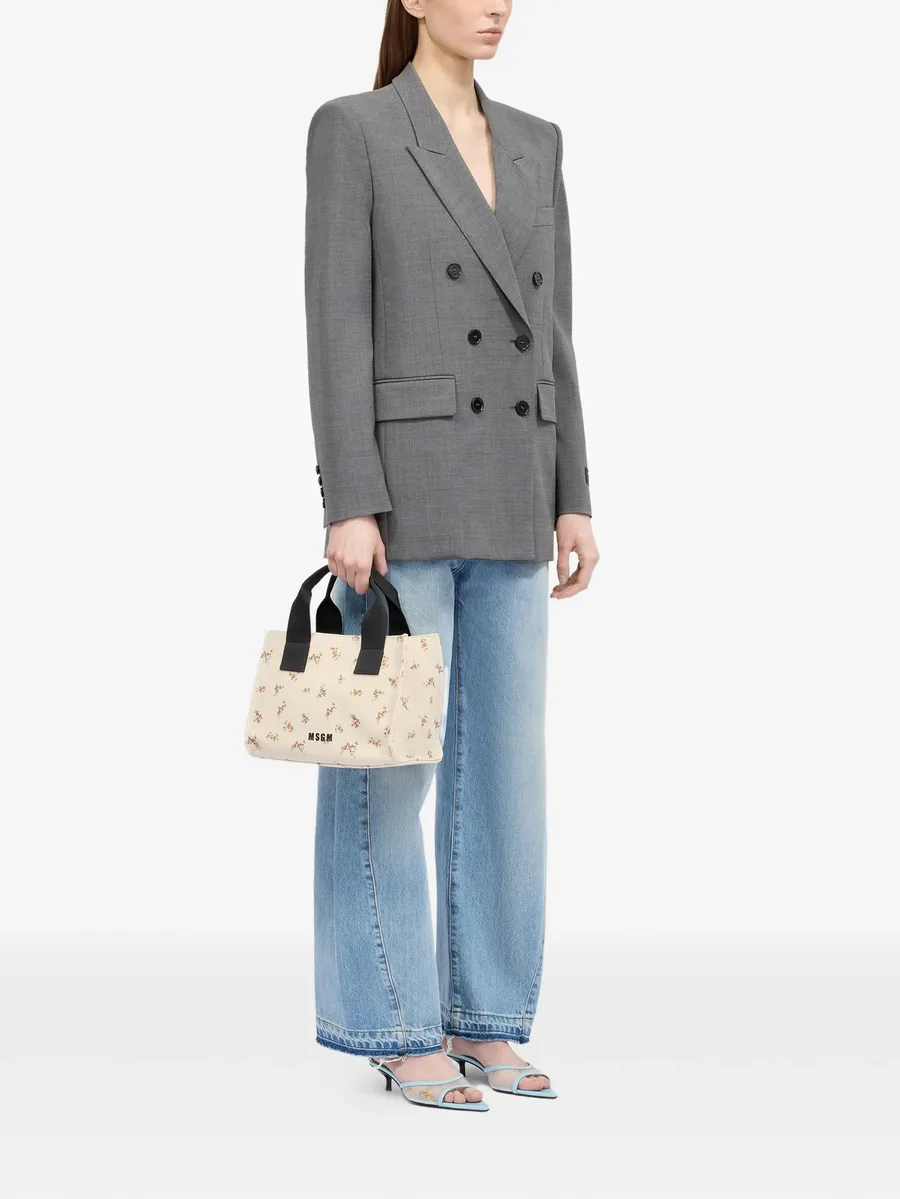 floral-print tote bag 3
