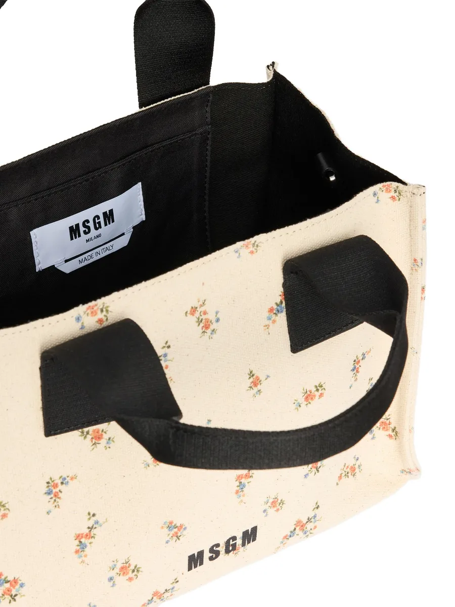 floral-print tote bag 9