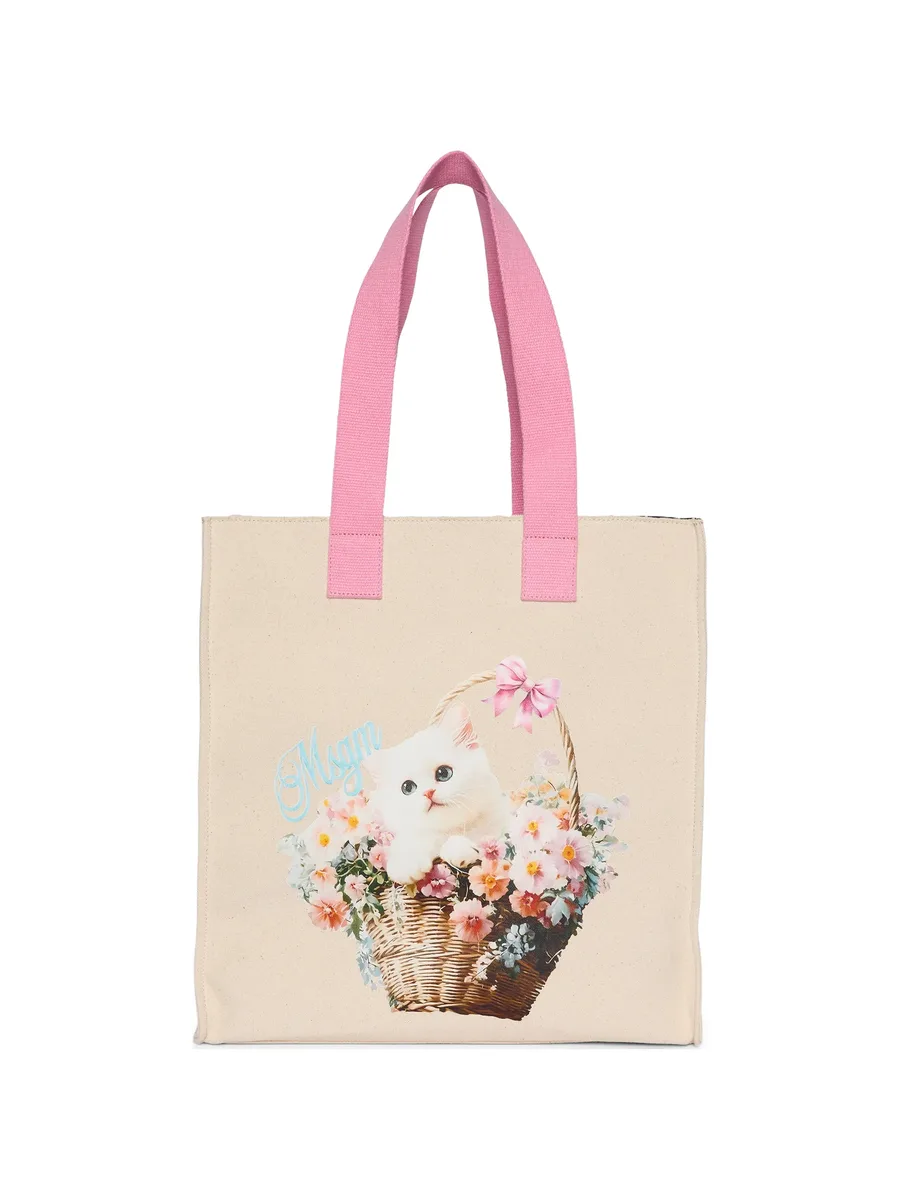 floral-print tote bag 2