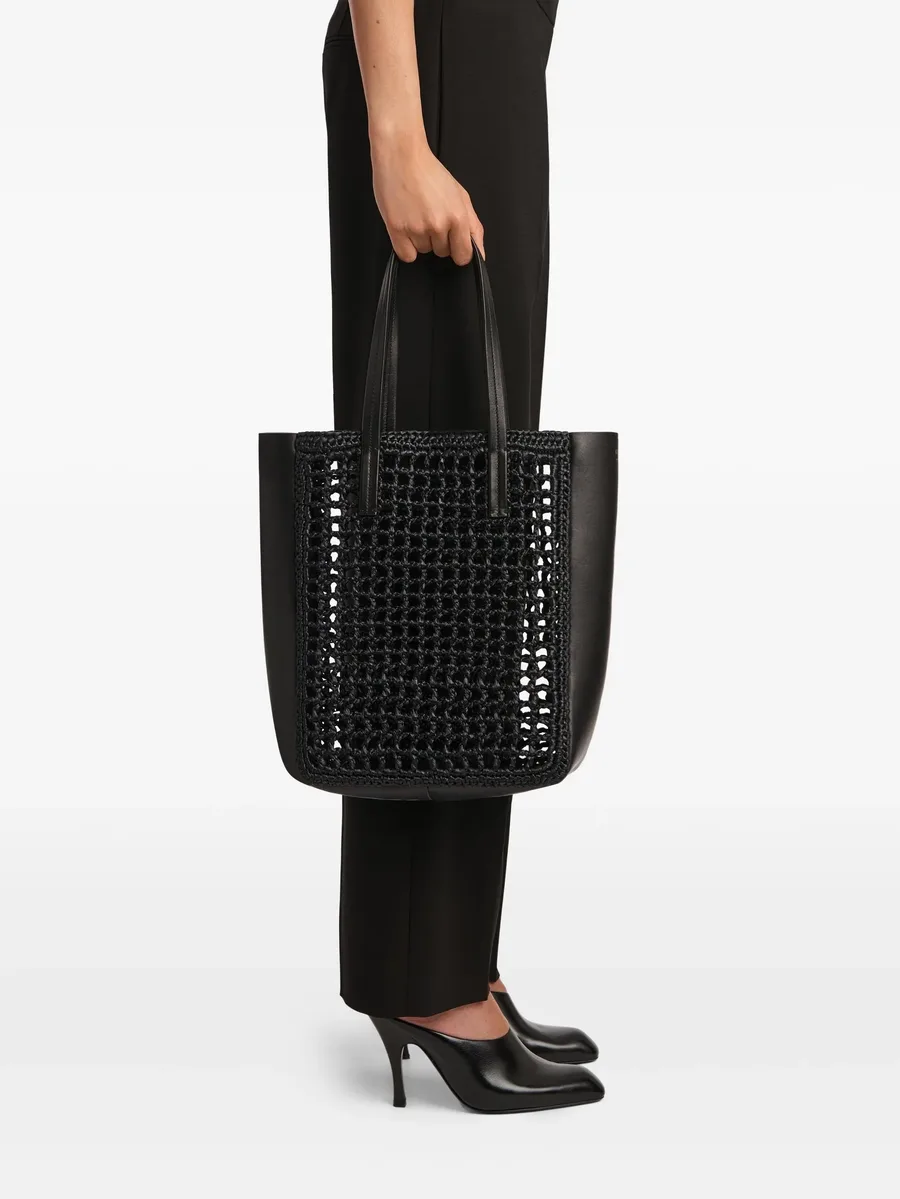 small Zoe woven-panel tote bag 4
