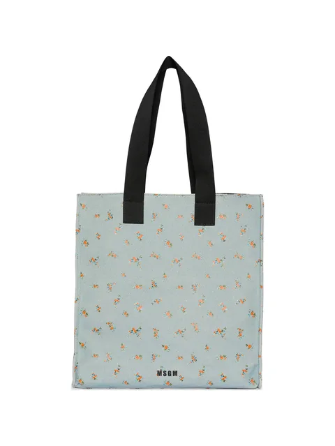 floral-print tote bag