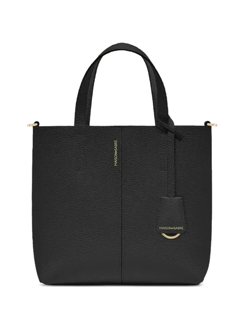 small grainy leather tote bag