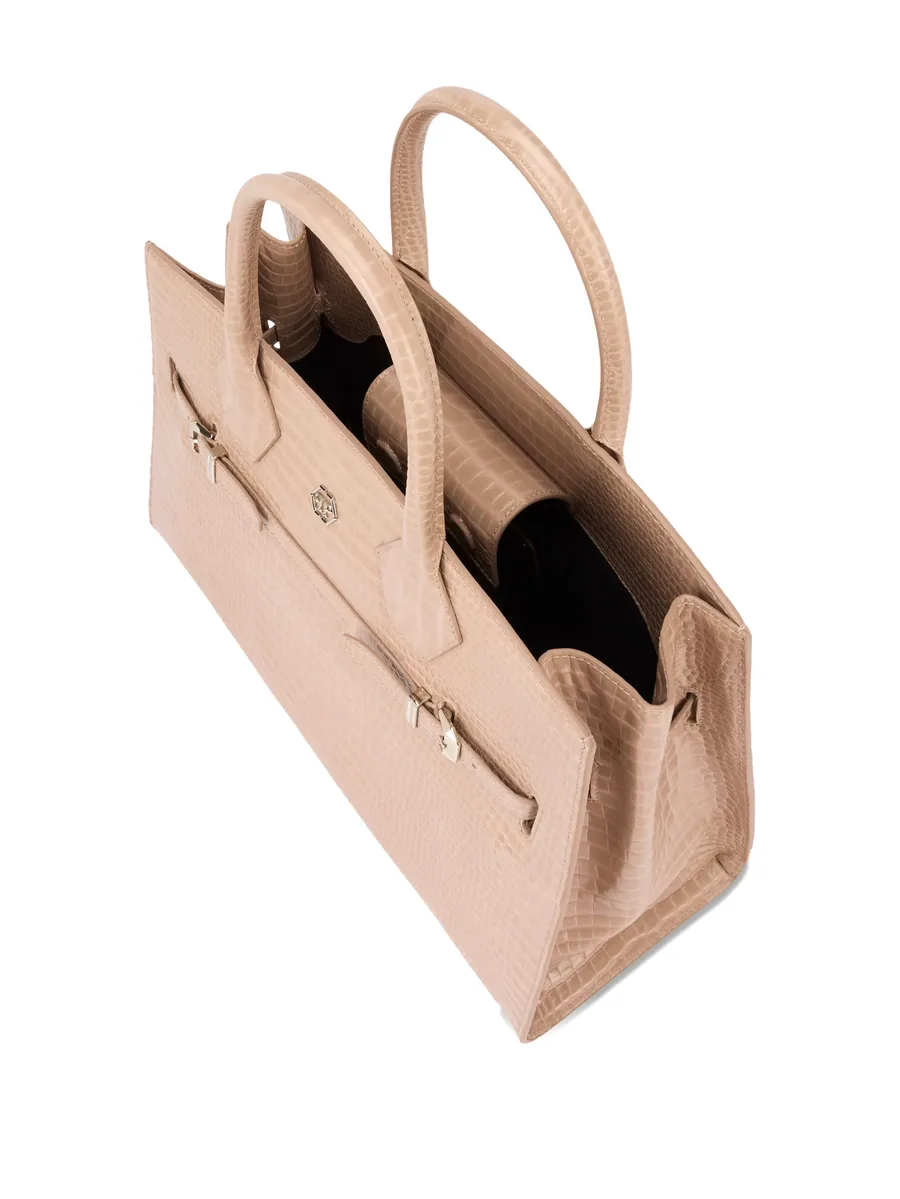 crocodile-effect tote bag 5