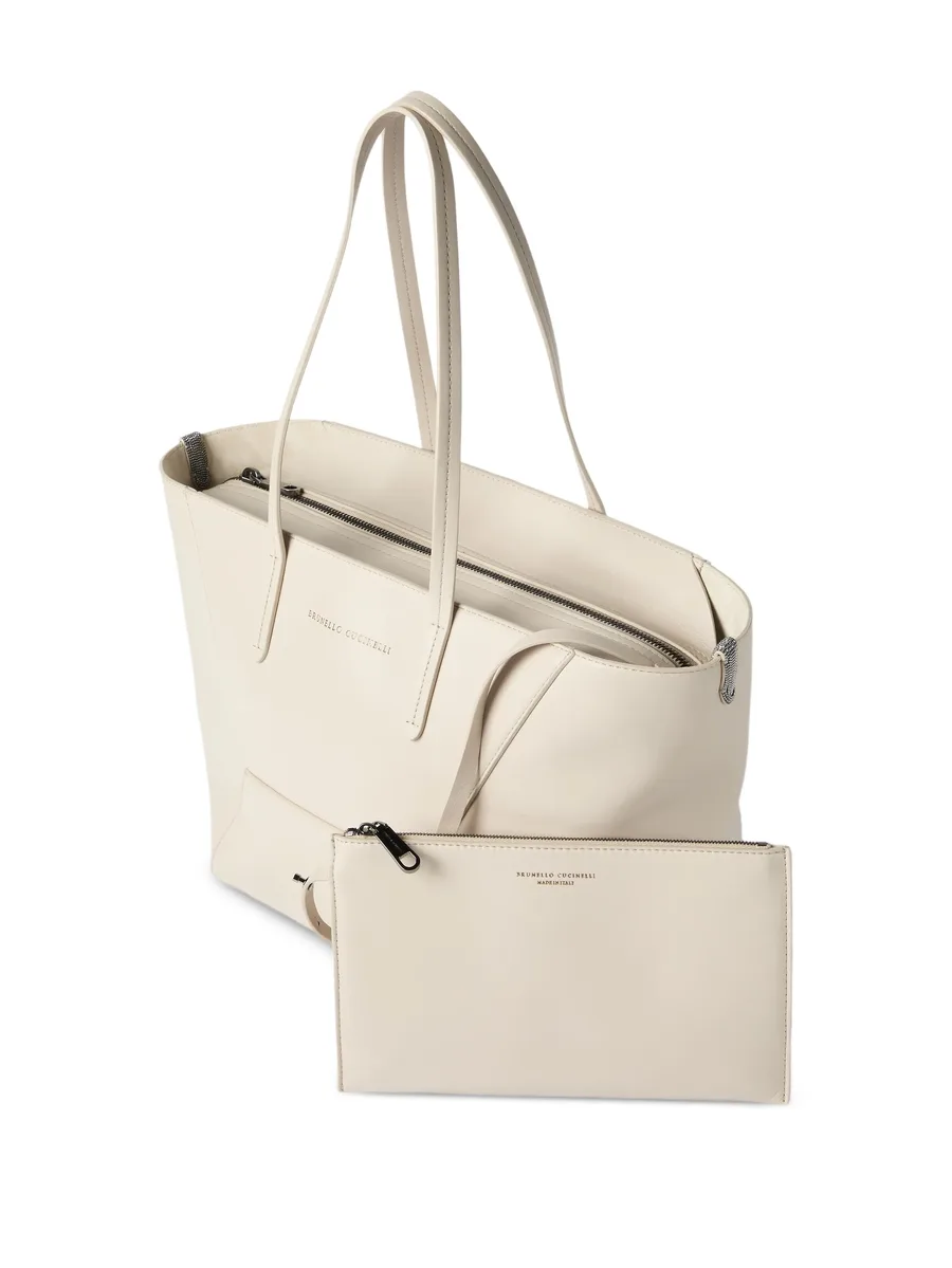 small BC Duo leather tote bag 10