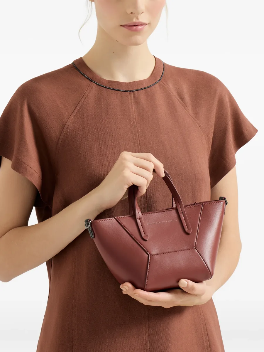 mini BC Duo leather tote bag 4
