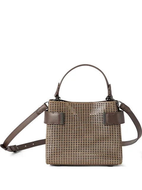 small Essence sparkling leather tote bag
