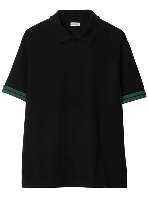 striped-cuffs polo shirt