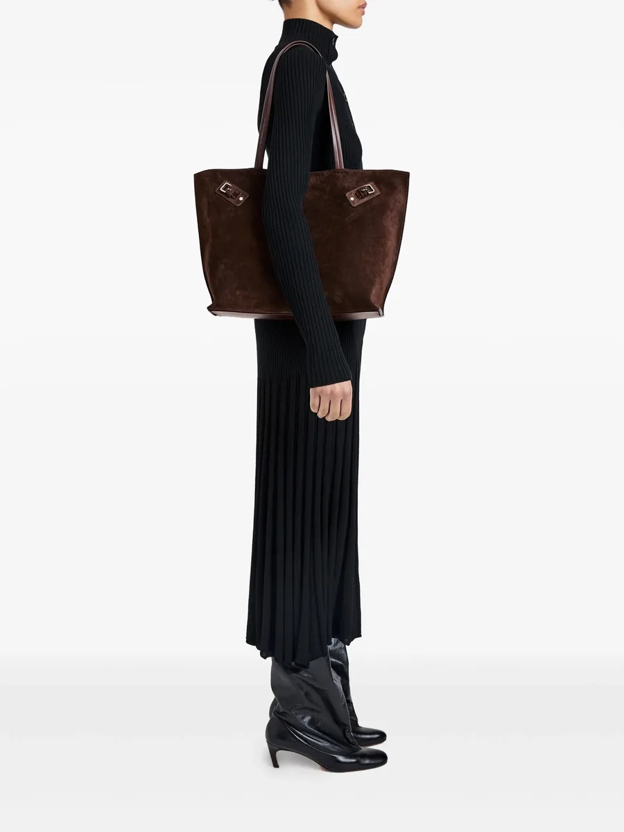 large Days buckle-detail suede tote bag 3