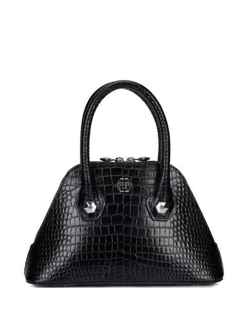 Majestic crocodile-print tote bag