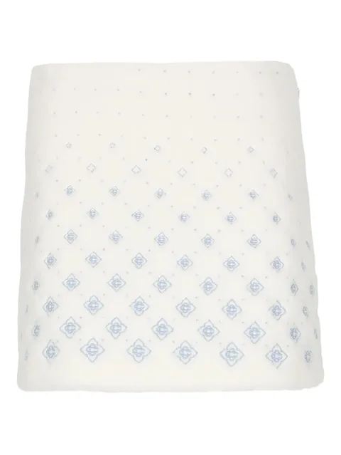 floral-motif A-line skirt