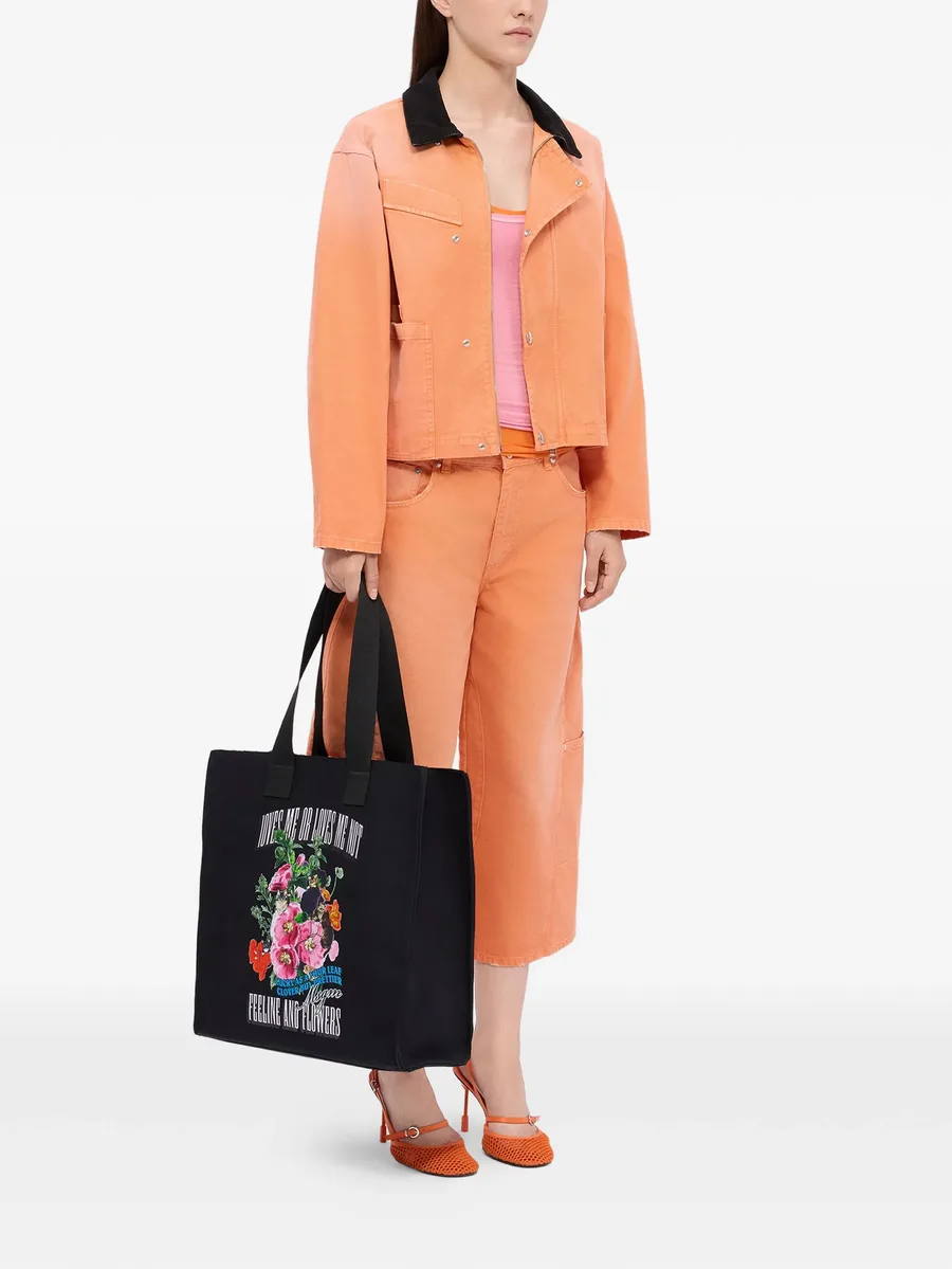 floral-print tote bag 3