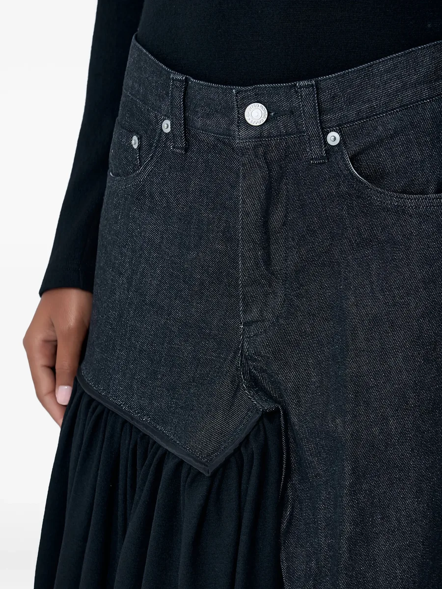 contrast-panel midi skirt 7
