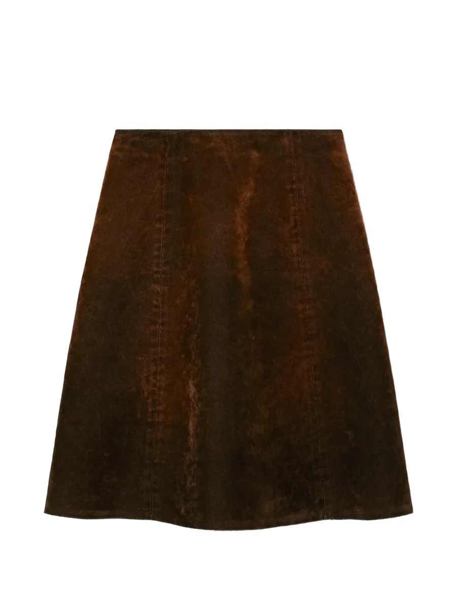 denim A-line skirt 2
