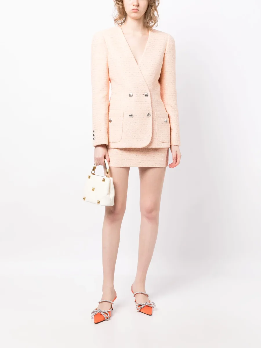 sequin-embellished tweed miniskirt 4