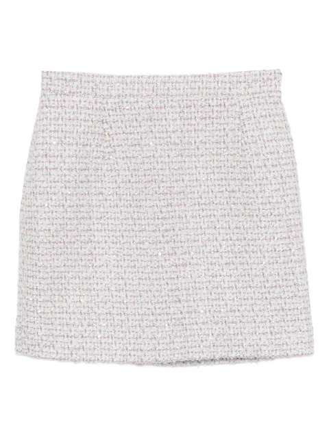 sequin-embellished tweed skirt