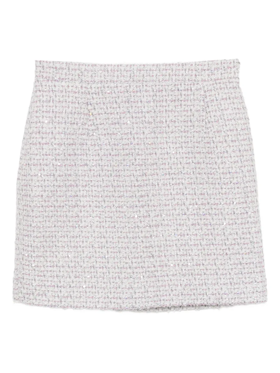 sequin-embellished tweed skirt 2