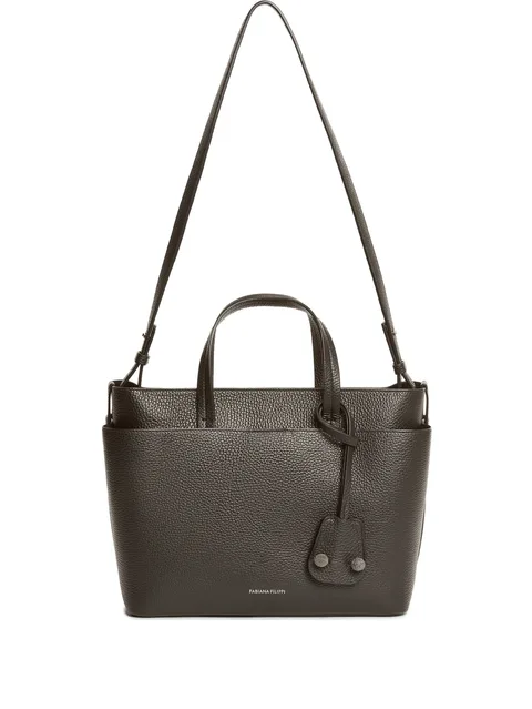 large pebble-leather tote bag