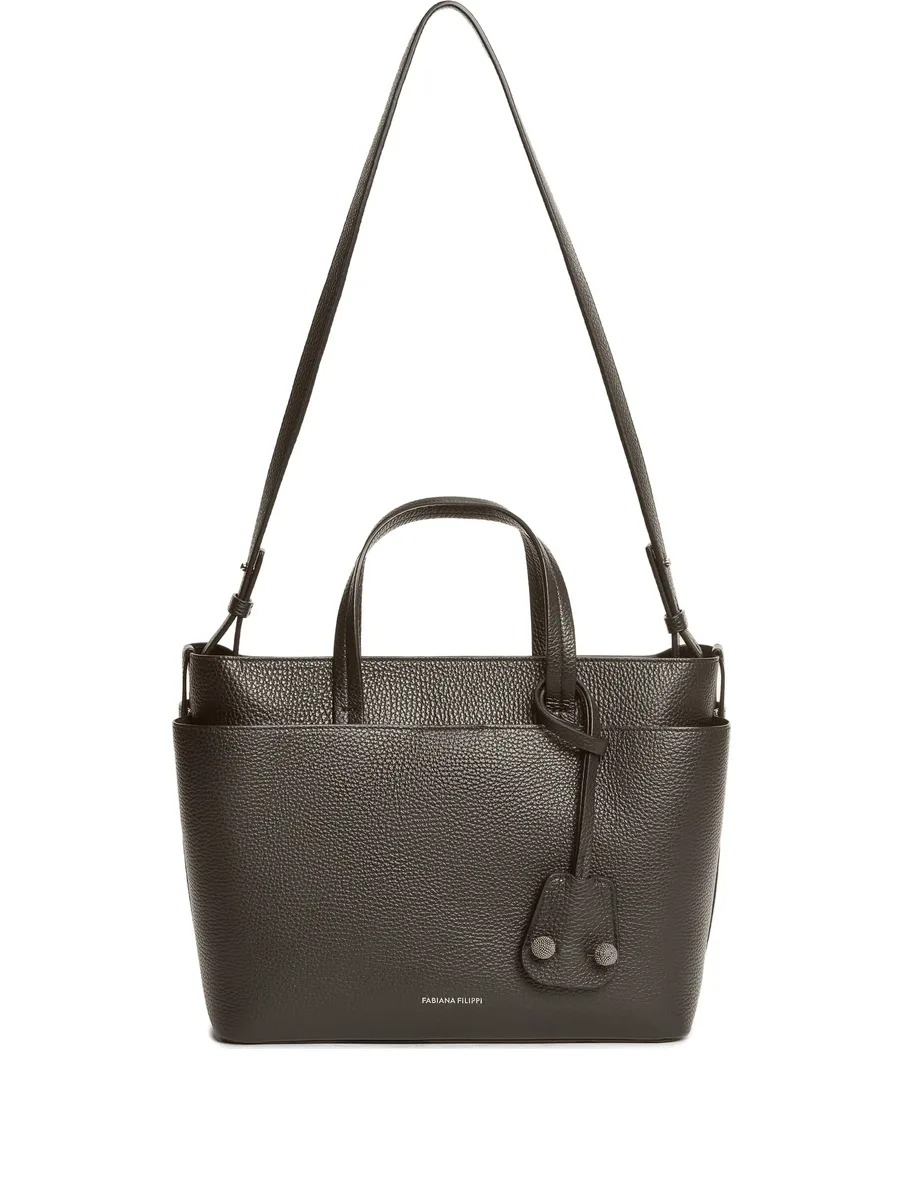 large pebble-leather tote bag 2