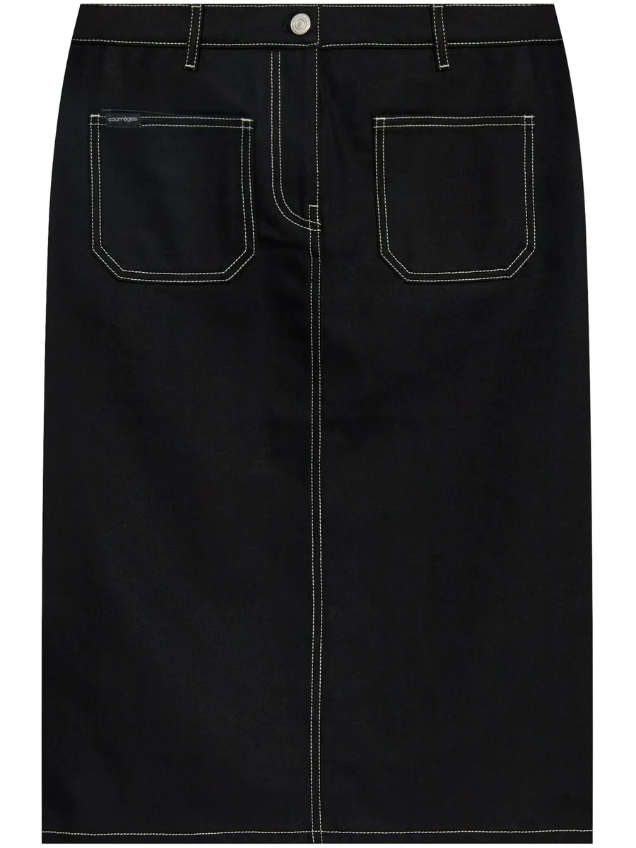denim straight skirt 1