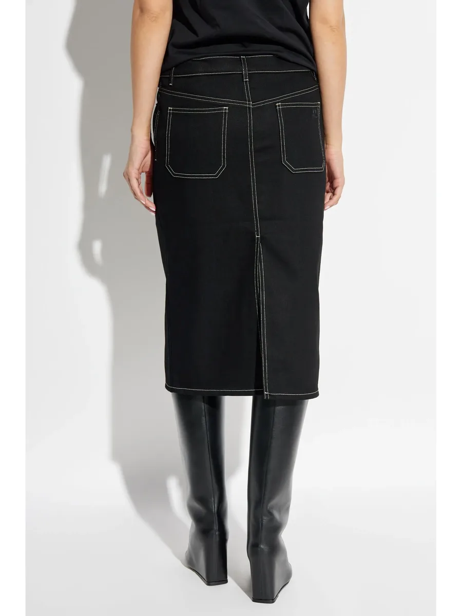 denim straight skirt 7