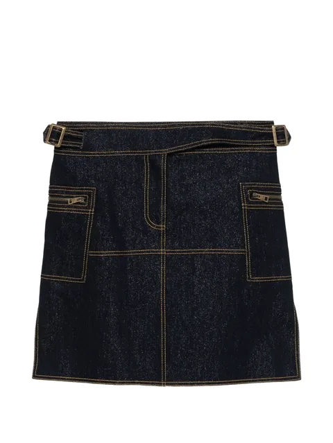 denim mini skirt