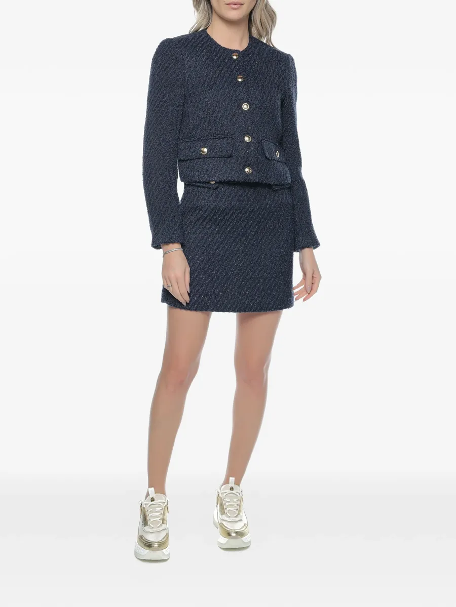 tweed-effect mini skirt 4
