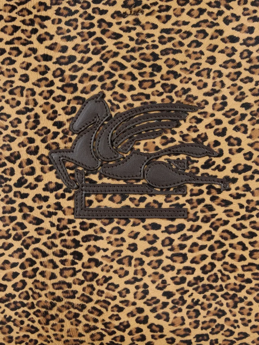 small Libra leopard-print tote bag 8