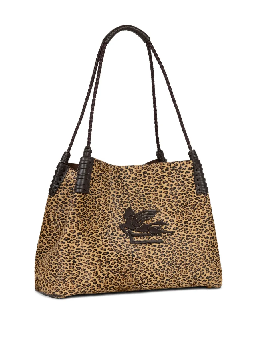 small Libra leopard-print tote bag 9
