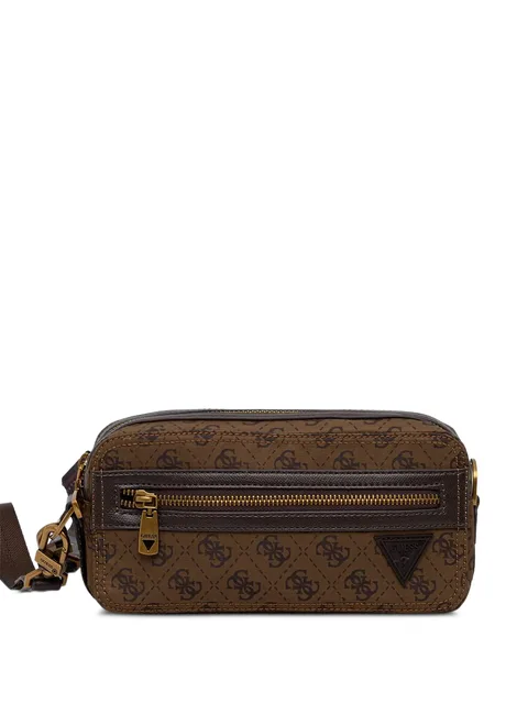 monogram-print messenger bag